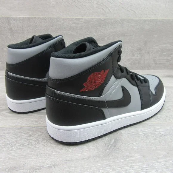 Air Jordan 1 Mid Shadow Red Black Shoes Men's Size 10.5 NEW - Picture 7 of 14